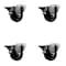 Service Caster 3'' Phenolic Wheel Swivel Bolt Hole Caster Set with Posi Lock Brakes, 4PK SCC-BH20S314-PHS-PLB-4 - alternate 1